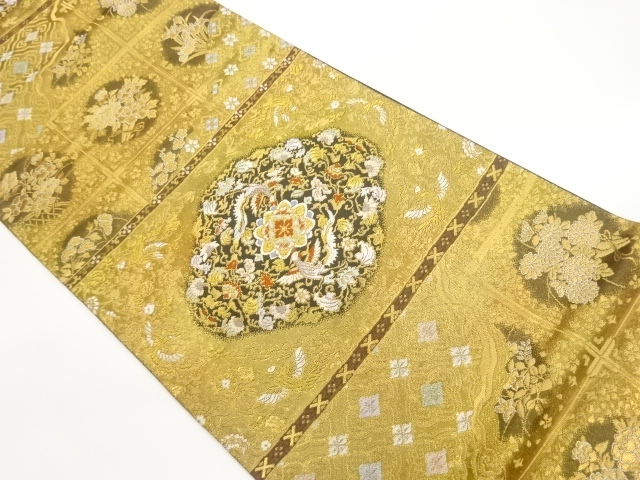 JAPANESE FUKURO OBI / WOVEN FLOWER CREST